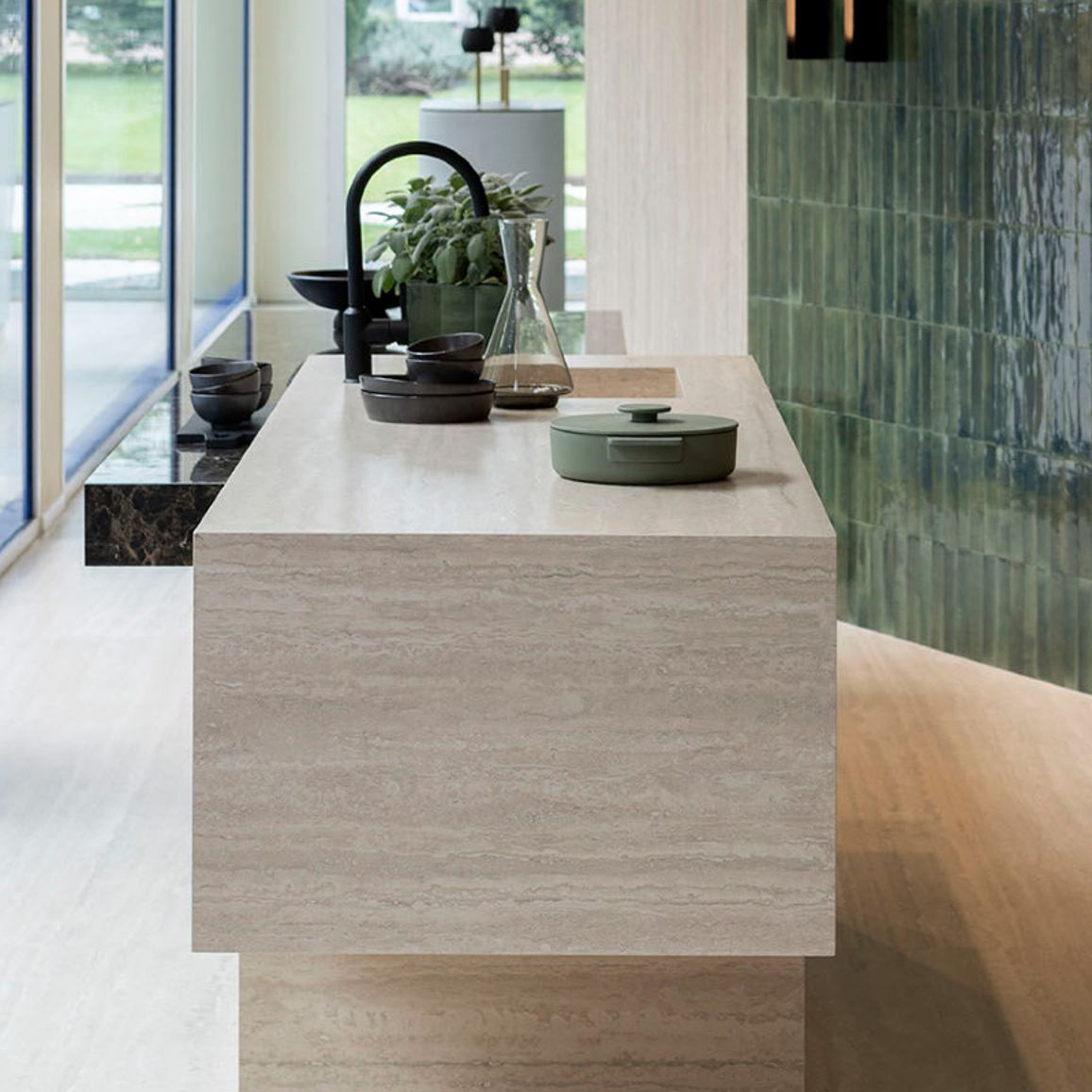 Керамогранит Marazzi Stone Look Travertino Classico satin 3D Ink 6 мм 3200х1600 Керамогранит Marazzi Stone Look Travertino Classico satin 3D Ink 6 мм 3200х1600