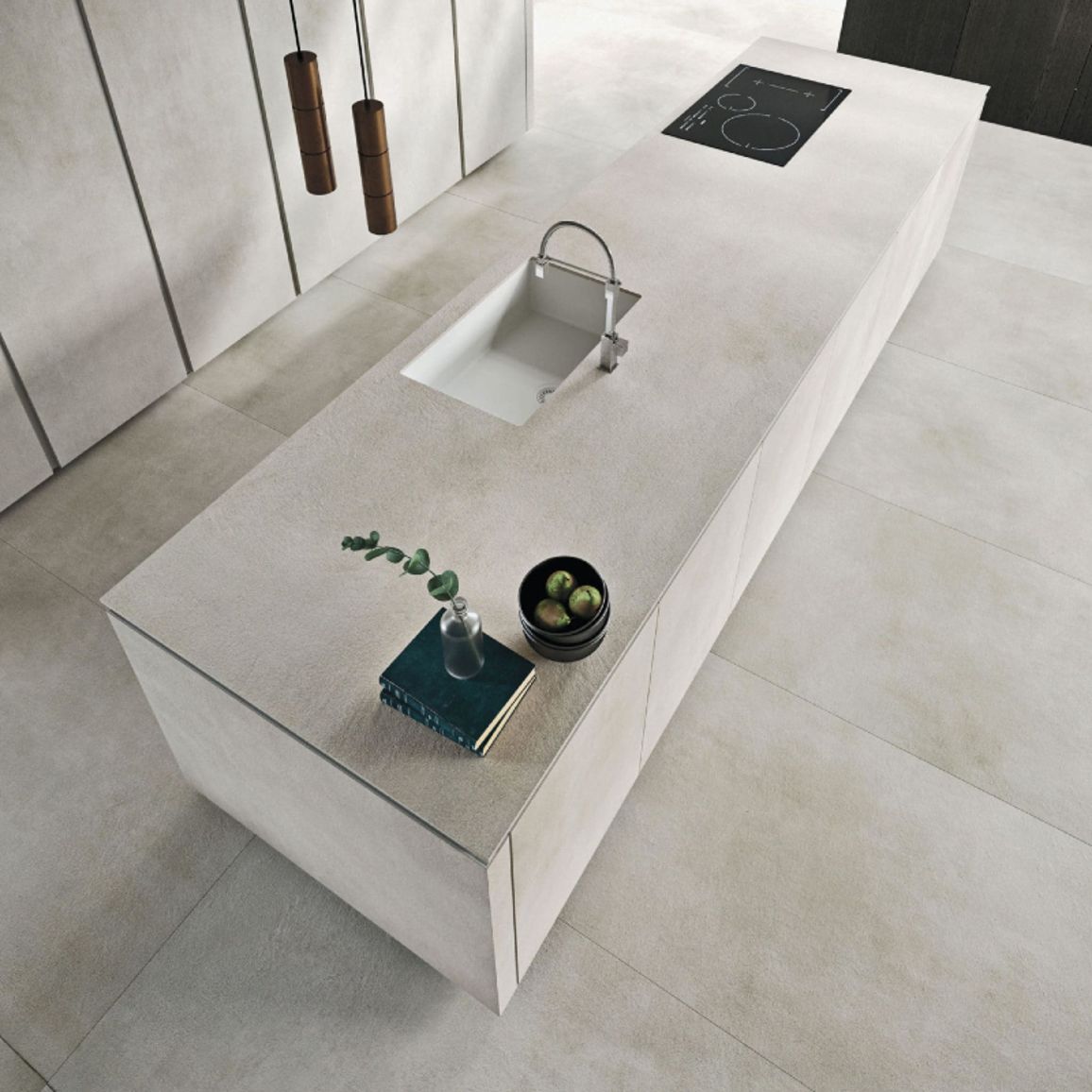 Керамогранит Laminam Calce Grigio strutturato 12,5 мм 3240х1620