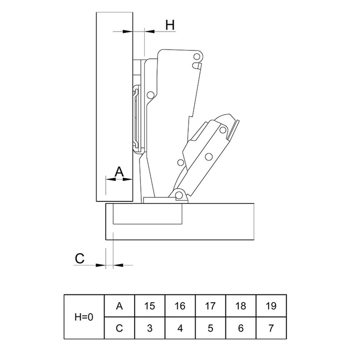 Петля Clip-On, 165°, трансформер, без пружини, никель, 3D Muller Profi Line Петля Clip-On, 165°, трансформер, без пружини, никель, 3D Muller Profi Line