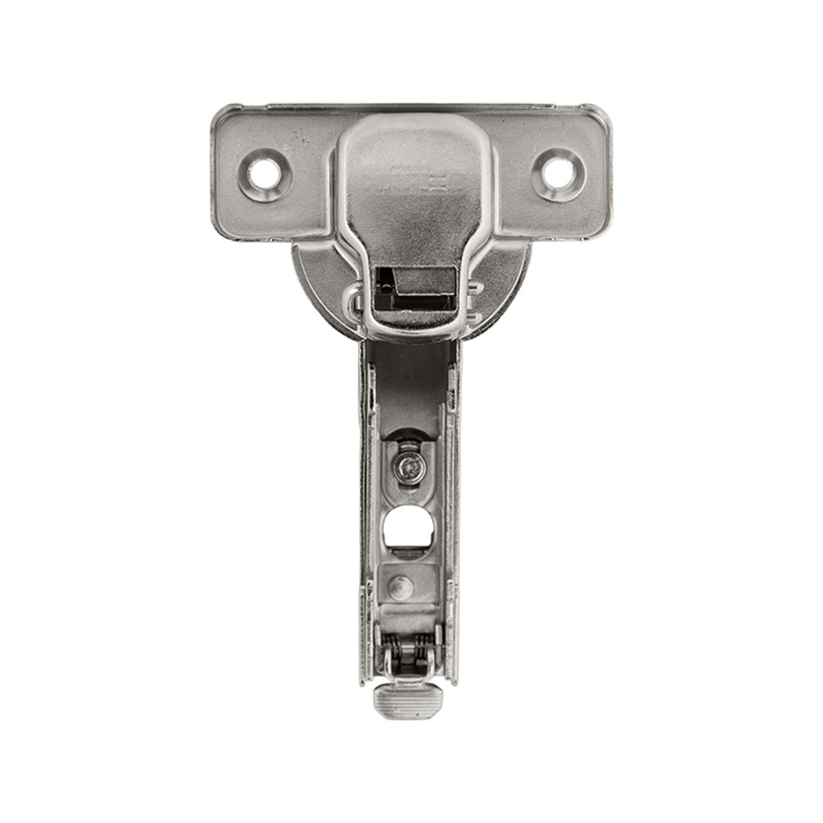 Петля Clip-On, 90°, ровнолежащая, с доводчиком, никель, Muller Петля Clip-On, 90°, ровнолежащая, с доводчиком, никель, Muller