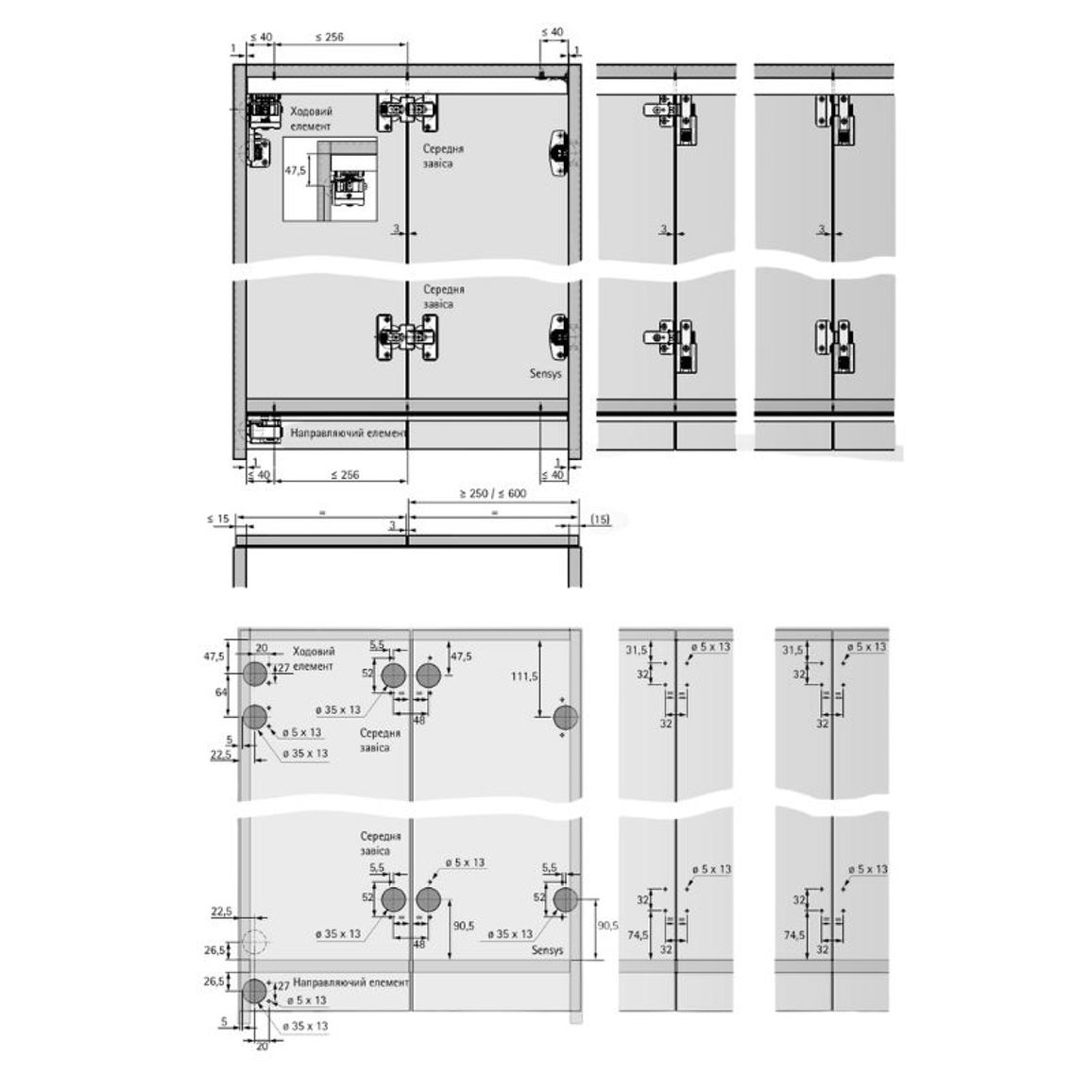 Комплект New WingLineL Pull-to-move Silent, антрацит, монтаж на цоколь правый Комплект New WingLineL Pull-to-move Silent, антрацит, монтаж на цоколь правый