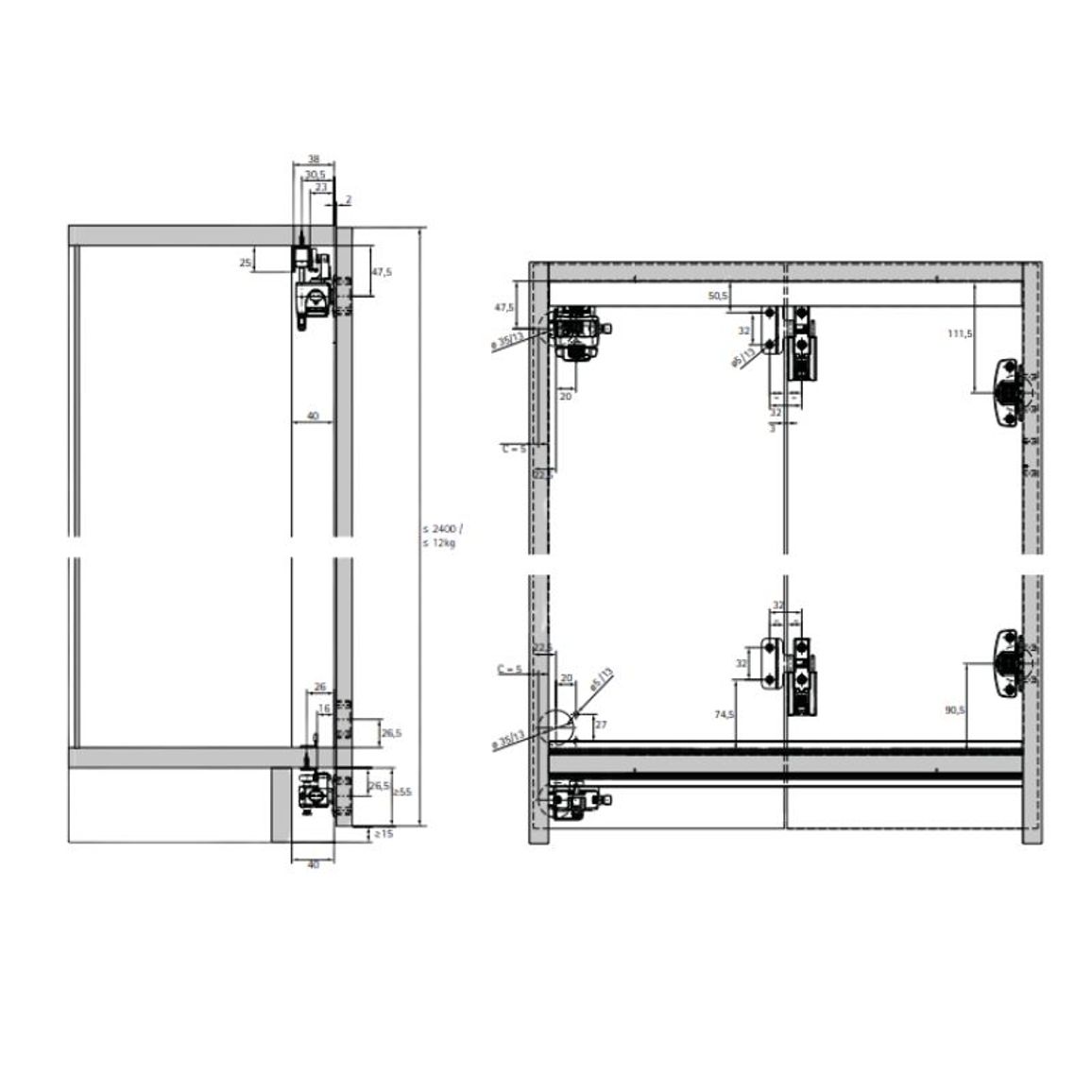 Комплект New WingLineL Kitchen Pull-to-move Silent, белый, 12 кг, монтаж под цоколь правый Комплект New WingLineL Kitchen Pull-to-move Silent, белый, 12 кг, монтаж под цоколь правый