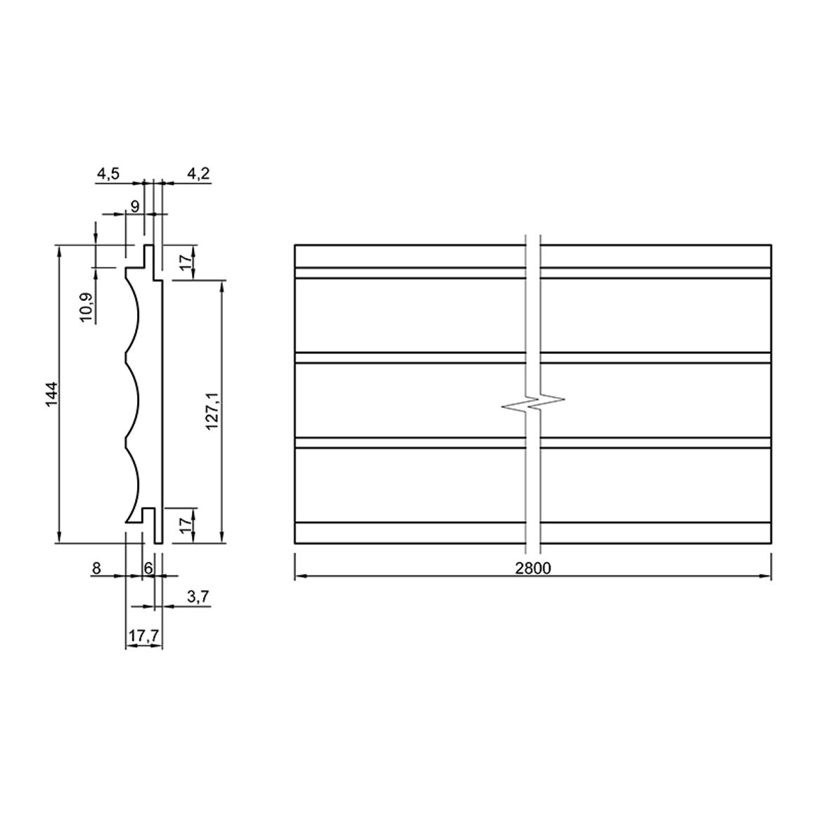 Стеновая панель AGT LB-2050 740 Серый беж Soft Touch 2800х144х18мм Стеновая панель AGT LB-2050 740 Серый беж Soft Touch 2800х144х18мм