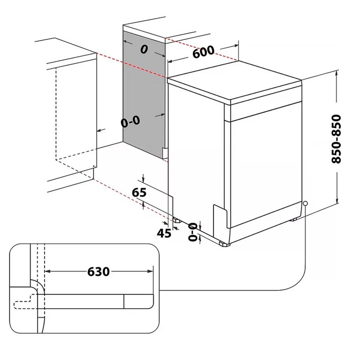 Посудомийна машина соло WW7FHP33A Whirlpool