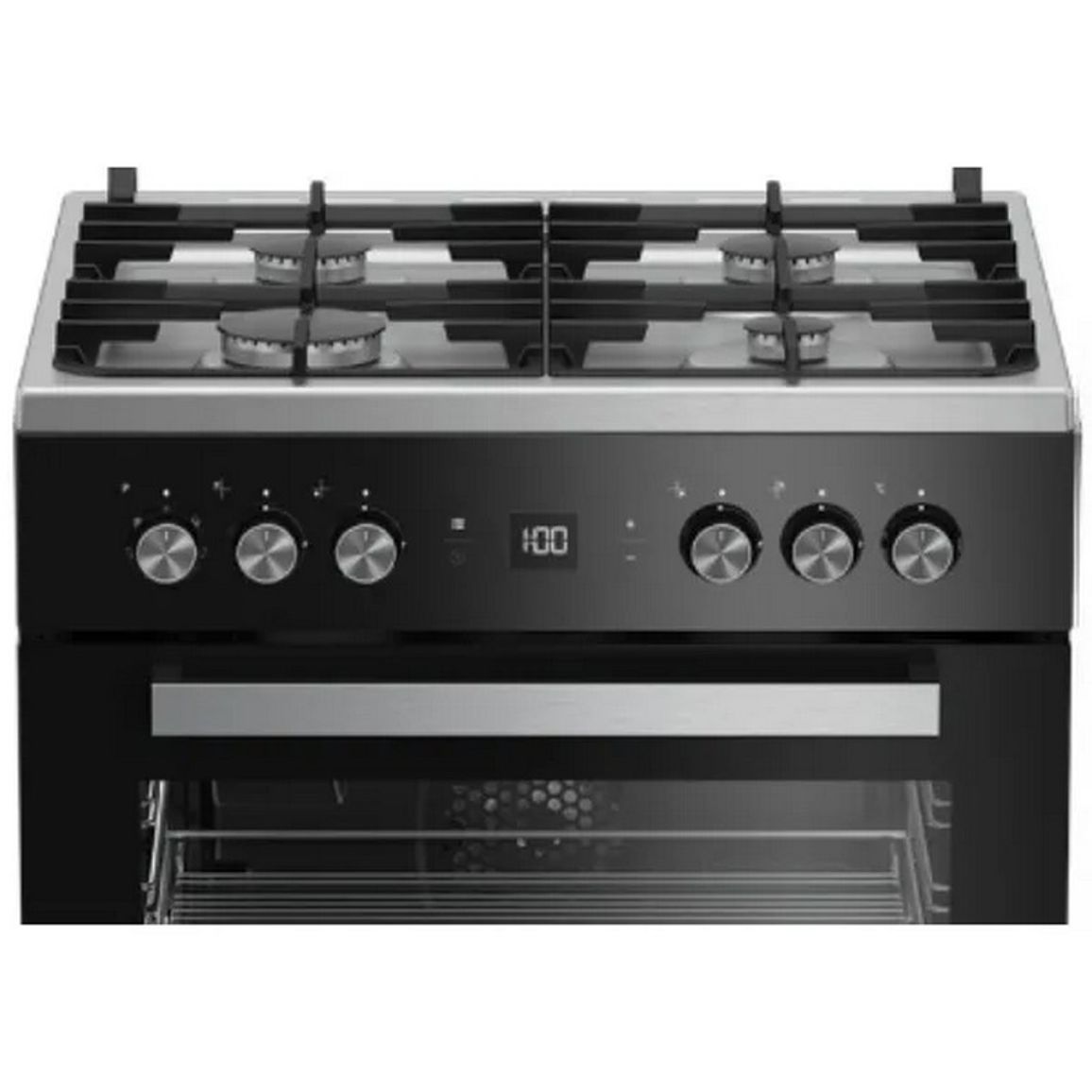 Плита комбінована чорна/нержавіюча сталь FSM62530DXMS Beko