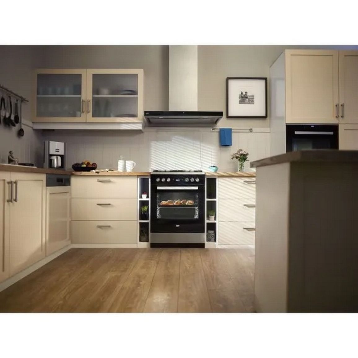 Плита комбінована чорна/нержавіюча сталь FSM62530DXMS Beko