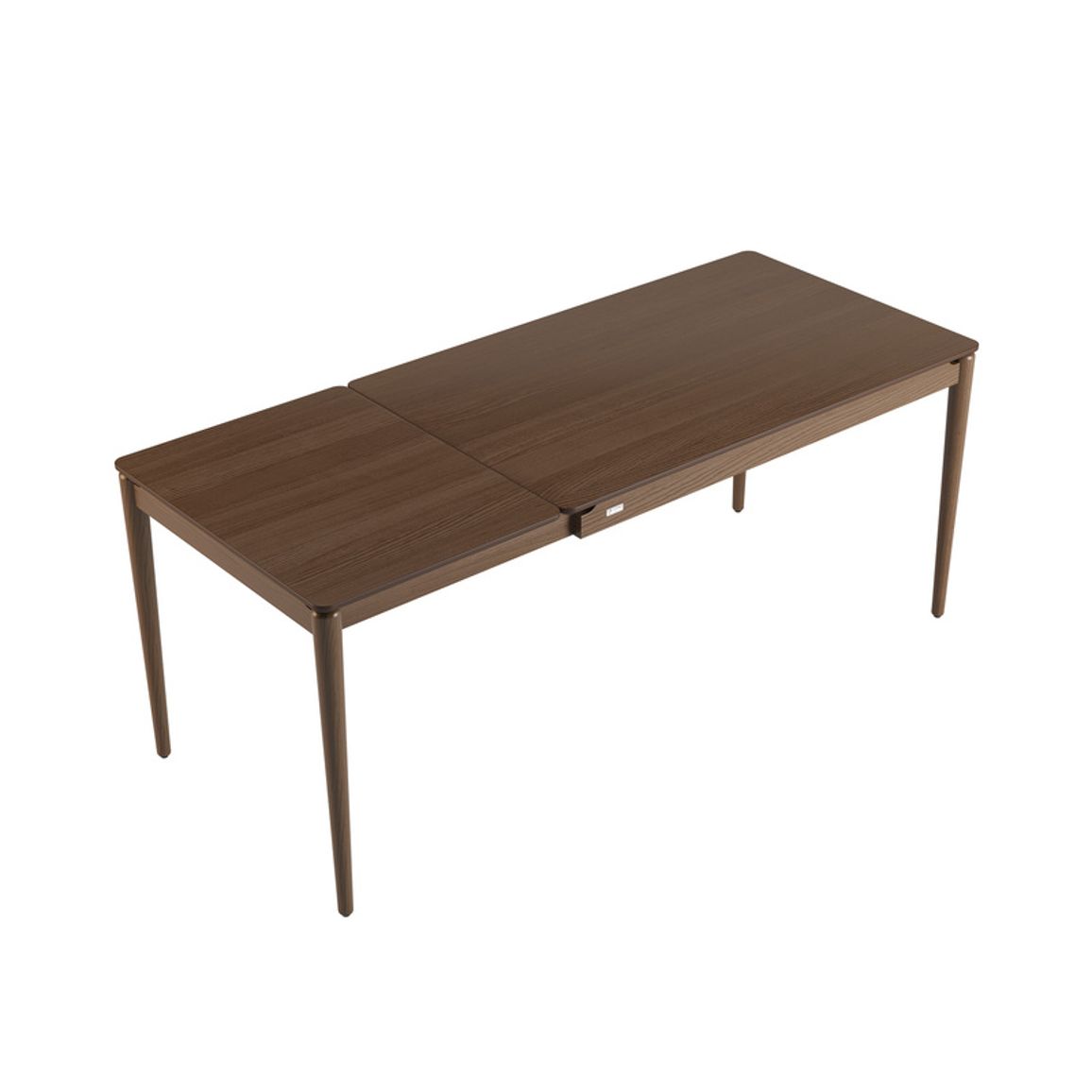 Стол обеденный раскладной Eclipse 130+60 x 80 тёмный орех