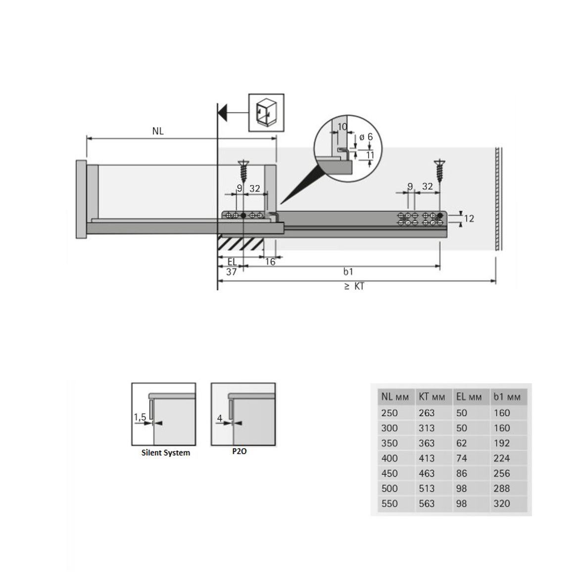 Quadro 25.P2O L=350 част.в. правая, ДСП до 19 мм (9212720) Hettich Quadro 25.P2O L=350 част.в. правая, ДСП до 19 мм (9212720) Hettich