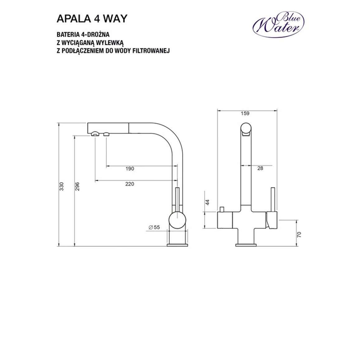 Змішувач APALA 4-х канальний хром Blue Water (5901730617764) Змішувач APALA 4-х канальний хром Blue Water (5901730617764)