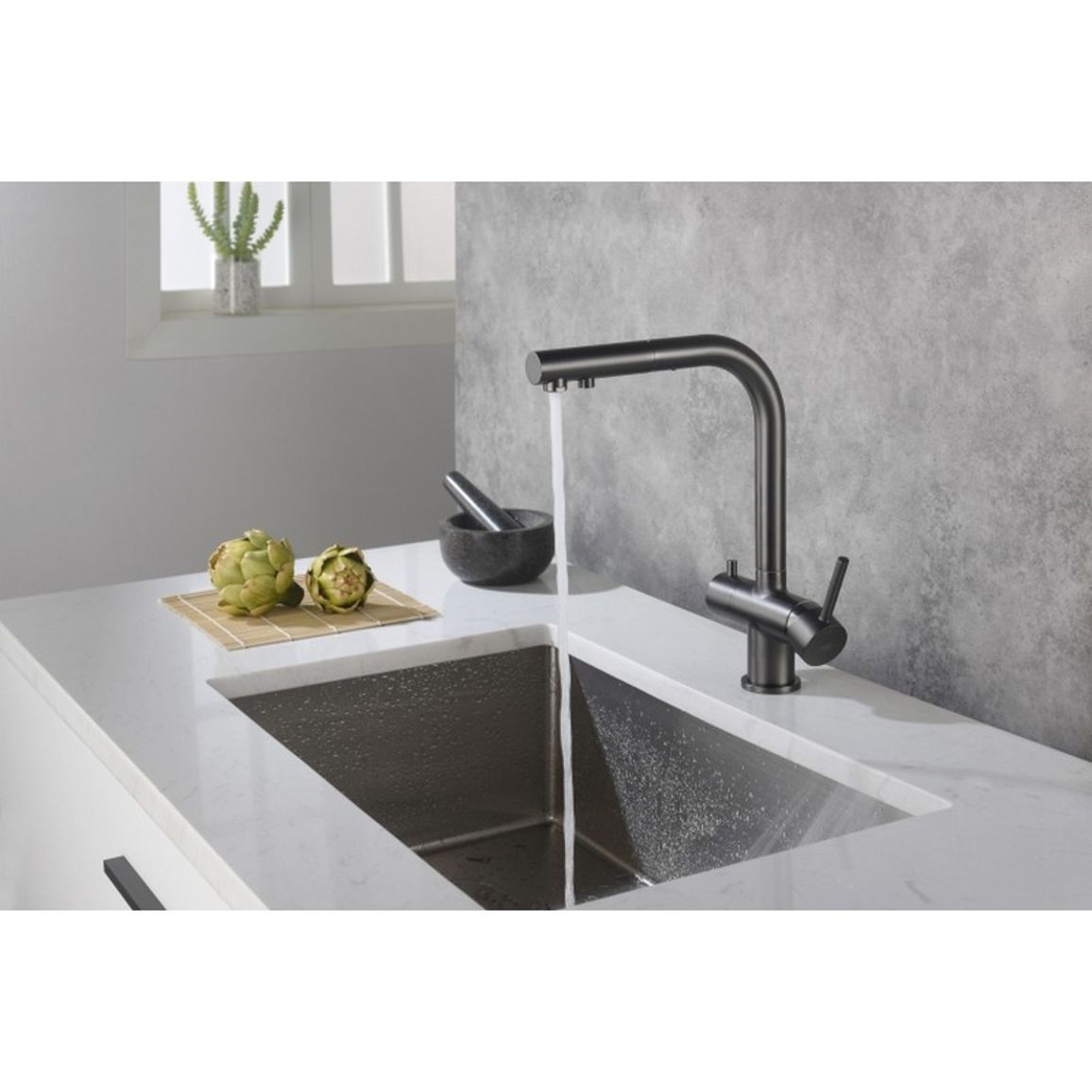 Змішувач APALA 4-х канальний Gun metal Blue Water (5901730617801) Змішувач APALA 4-х канальний Gun metal Blue Water (5901730617801)