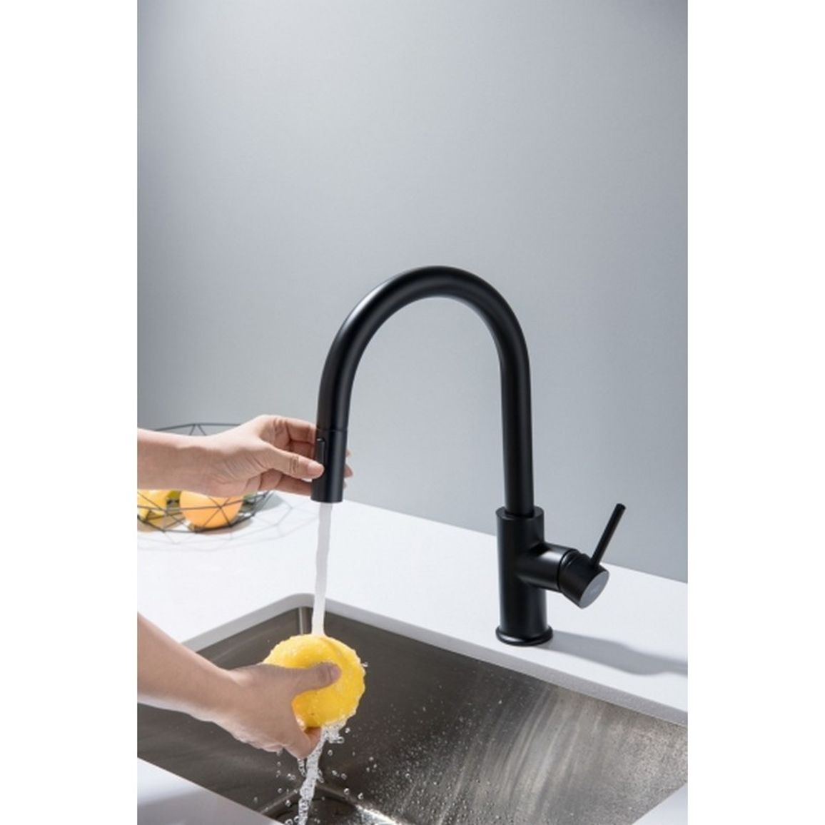 Змішувач PLAZA PLUS чорний матовий мат Blue Water (5901730616569) Змішувач PLAZA PLUS чорний матовий мат Blue Water (5901730616569)