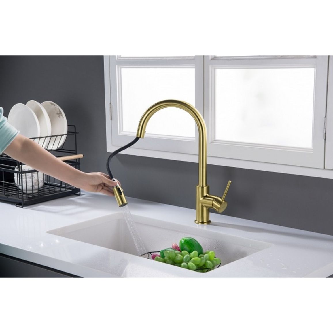 Змішувач PLAZA PLUS WINDOW антична латунь Blue Water (5901730617641)