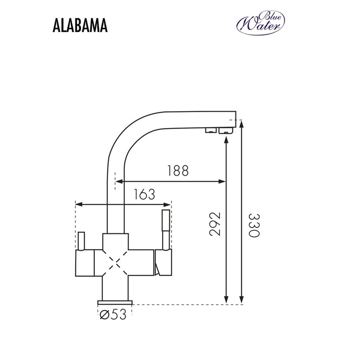 Змішувач ALABAMA хром Blue Water (5901730610017)