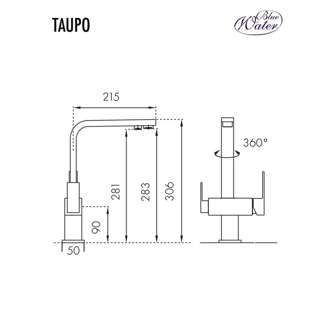 Змішувач Taupo сталь Blue Water Змішувач Taupo сталь Blue Water