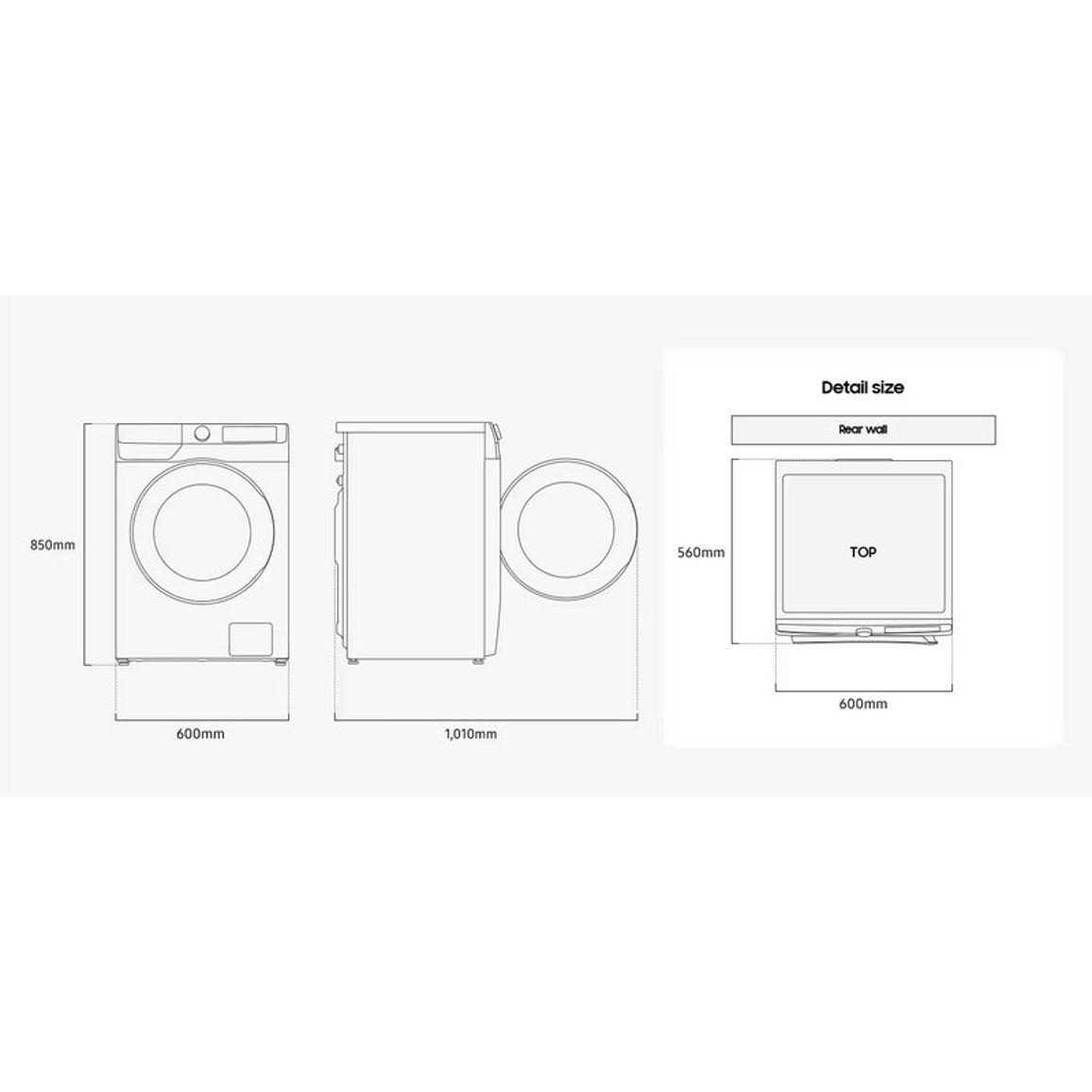 Прально-сушильна машина вузька WD90DG6G94BBUA SAMSUNG