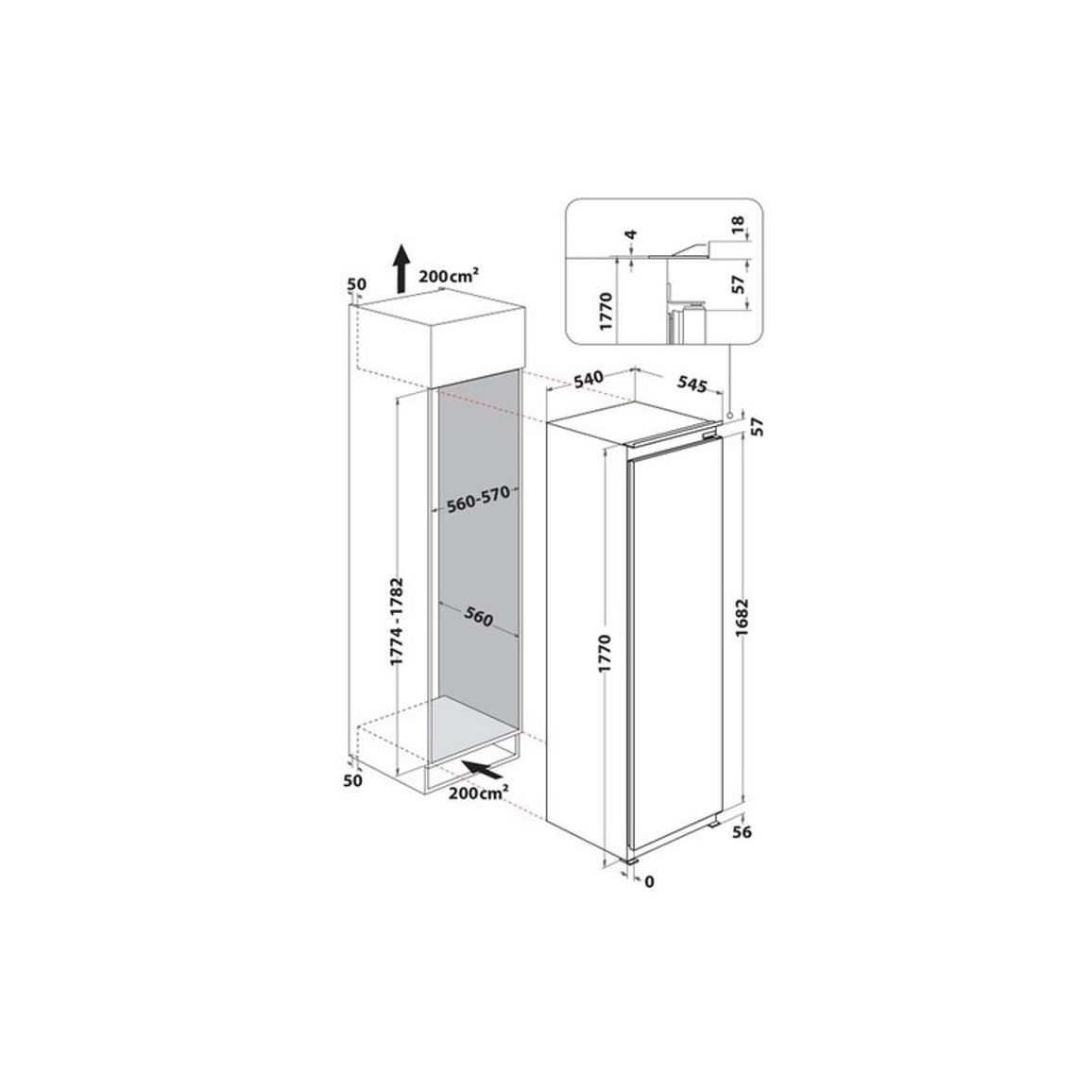 Морозильна камера вбудована WHSD18F013D1 Whirlpool