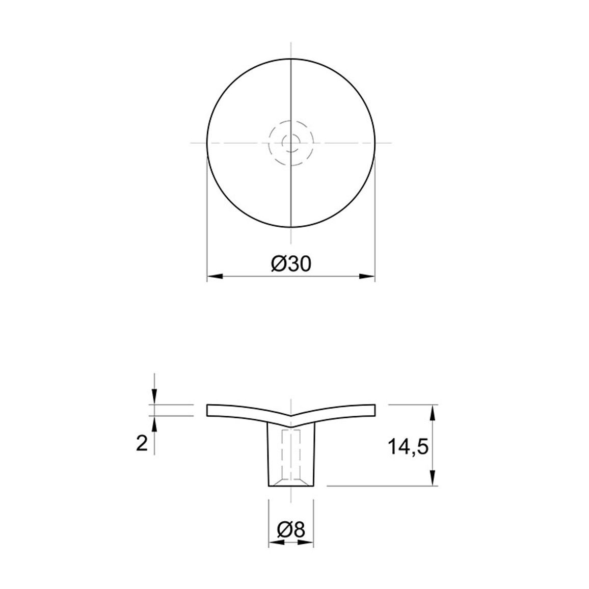 Ручка Ferro Fiori M 0734.01 чорний браш Ручка Ferro Fiori M 0734.01 чорний браш