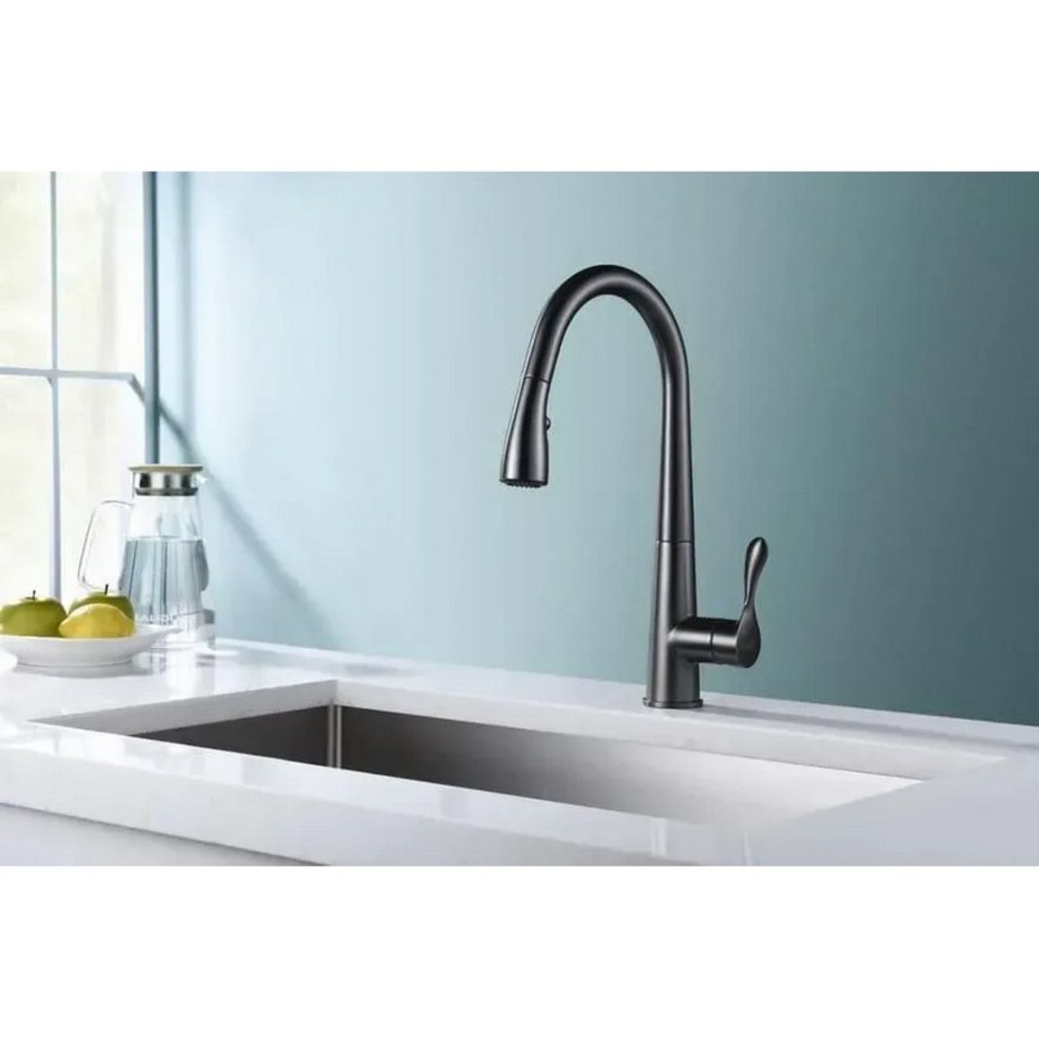Змішувач STABILI графіт Gun Metal Blue Water (5901730615944)