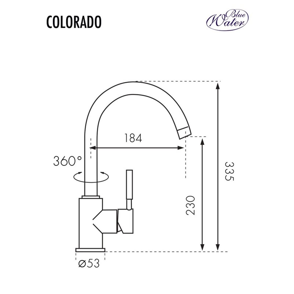 Змішувач COLORADO антична латунь Blue Water (5901730610239) Змішувач COLORADO антична латунь Blue Water (5901730610239)
