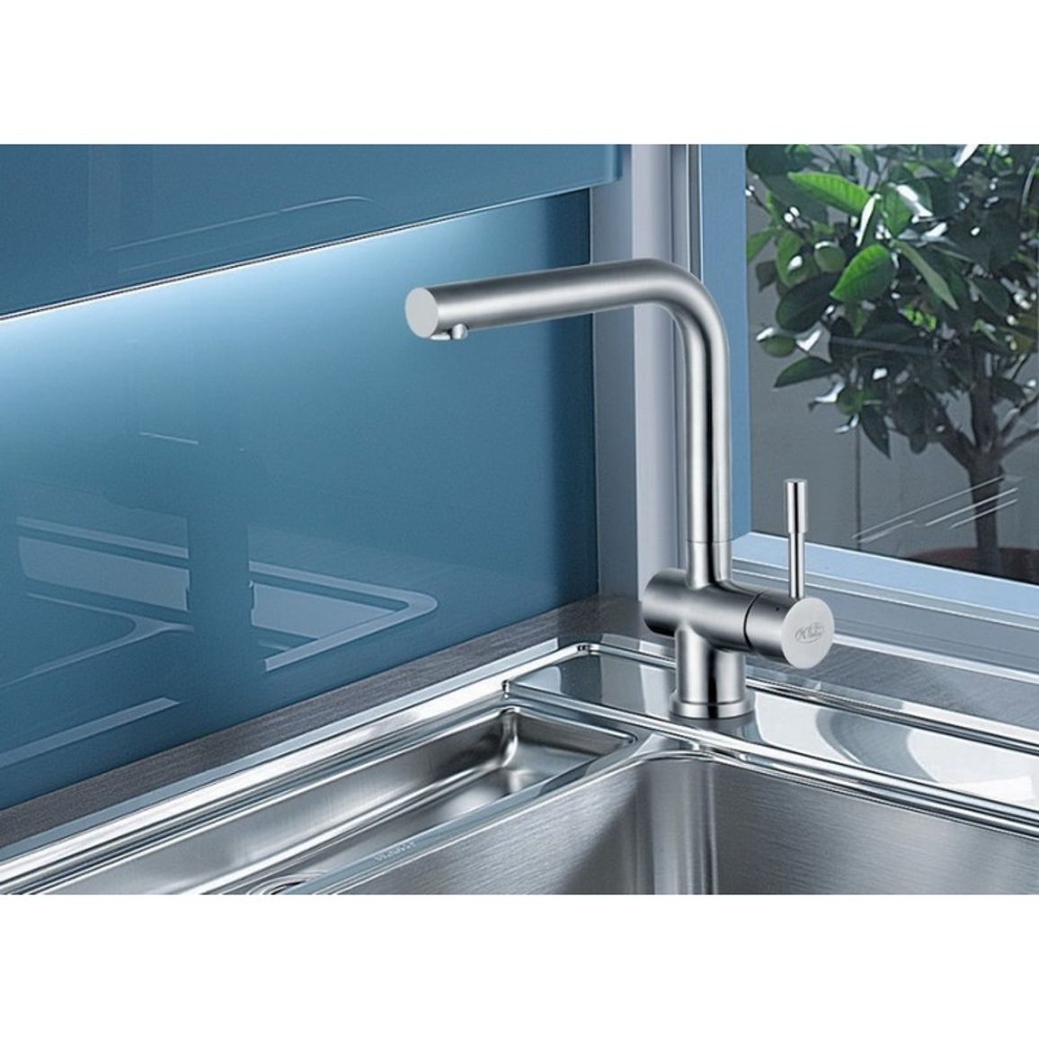 Змішувач LEON Inox Blue Water (5901730611199) Змішувач LEON Inox Blue Water (5901730611199)