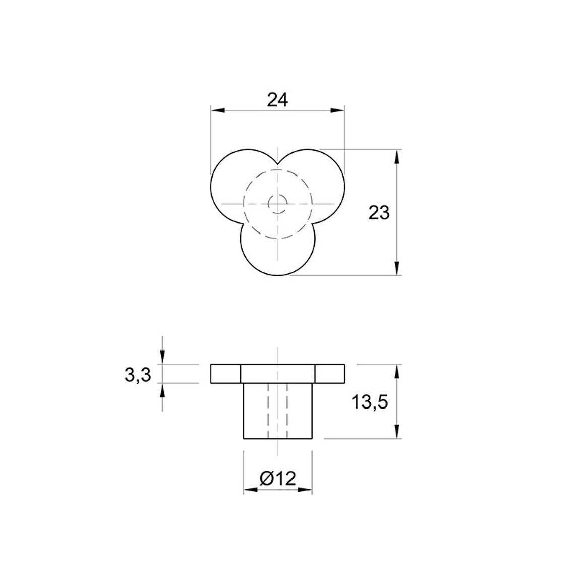 Ручка Ferro Fiori M 0096.01 білий матовий Ручка Ferro Fiori M 0096.01 білий матовий