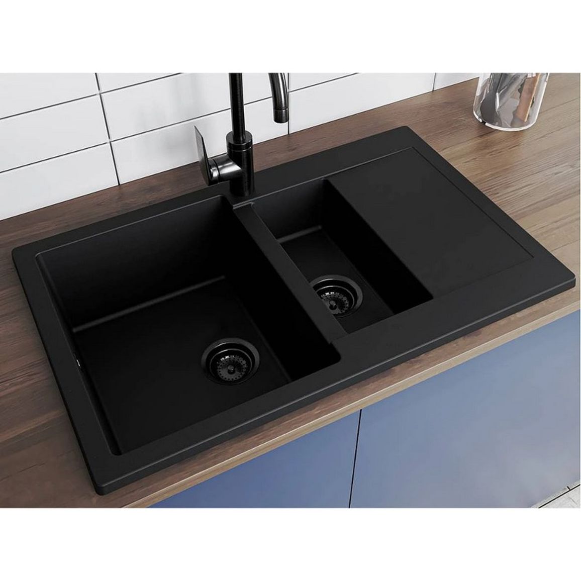 Кухонна мийка LAPAS black shine mirastone Miraggio