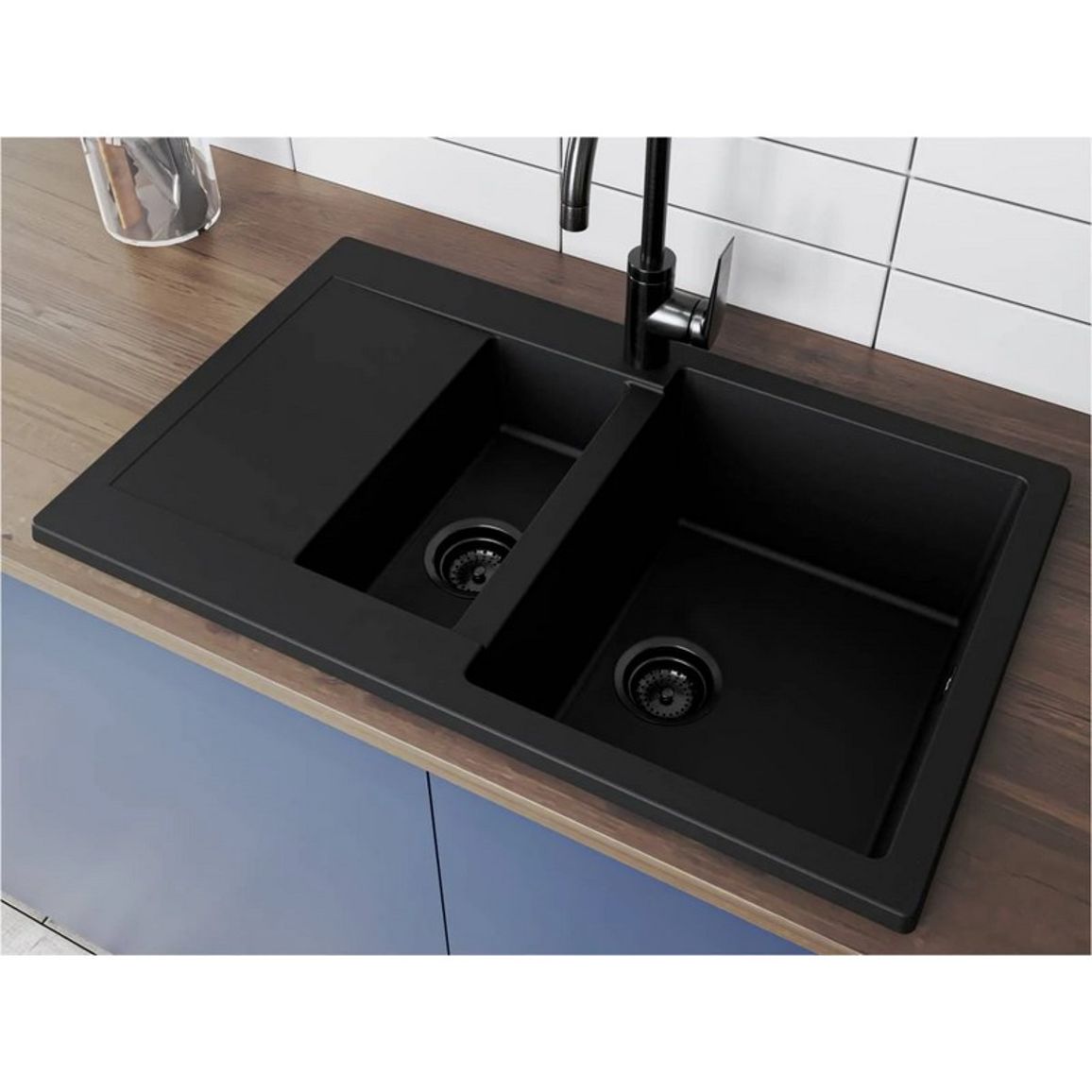 Кухонна мийка LAPAS black shine mirastone Miraggio