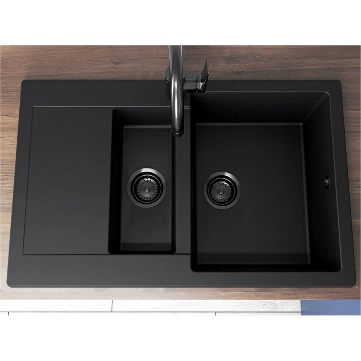 Кухонна мийка LAPAS black shine mirastone Miraggio