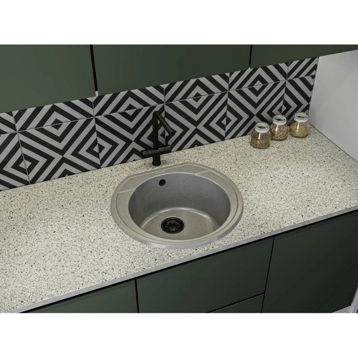 Кухонна мийка TULUZA gray mirastone Miraggio Кухонна мийка TULUZA gray mirastone Miraggio