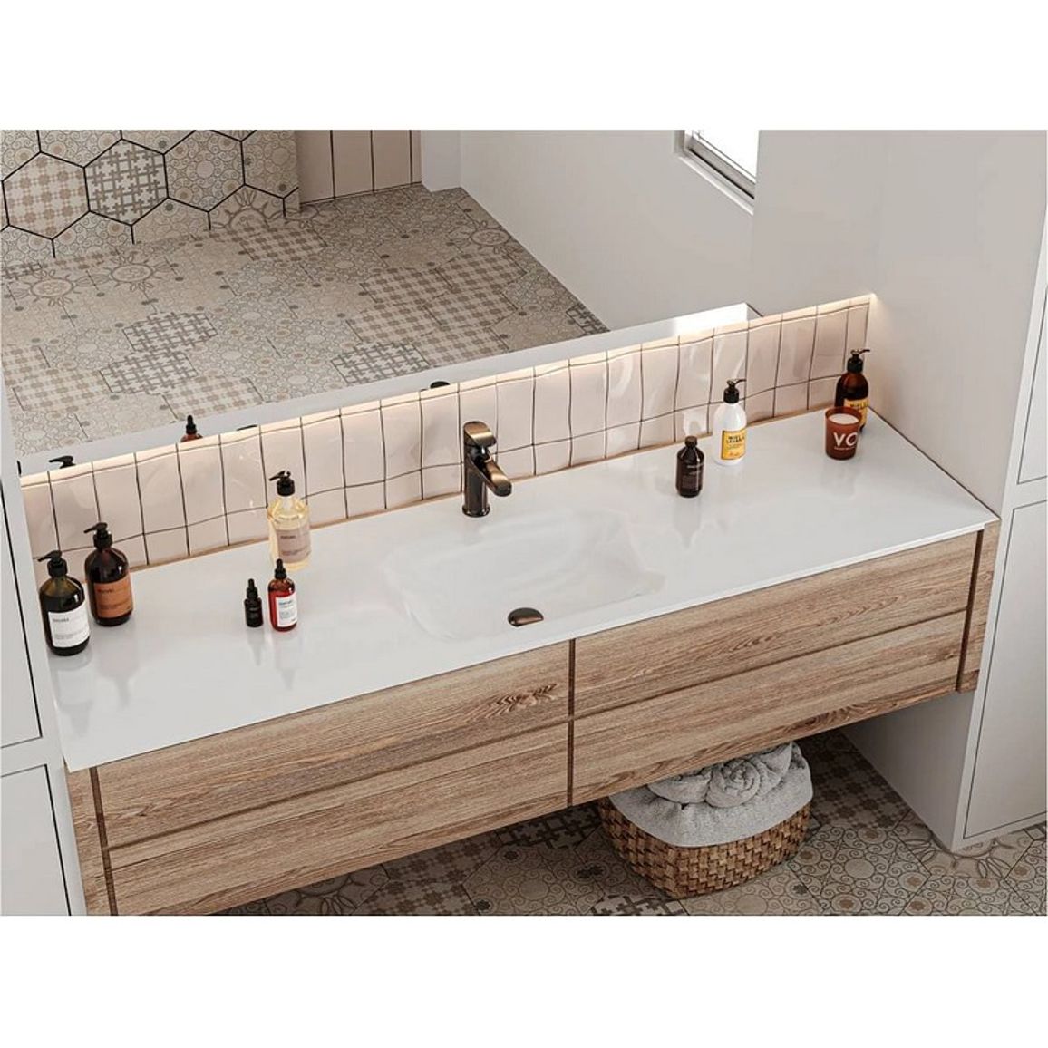 Умивальник JESSEL 1800 miramarble Miraggio