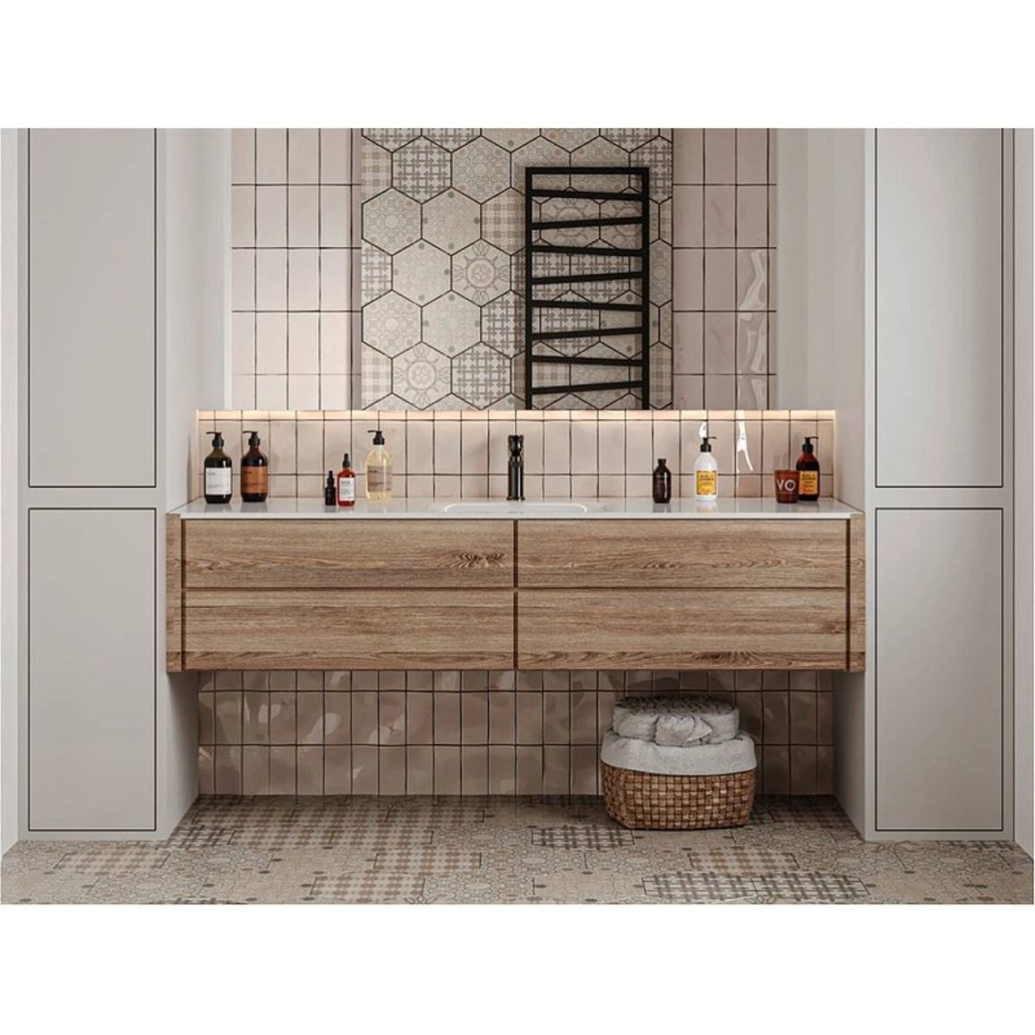 Умивальник JESSEL 1800 miramarble Miraggio
