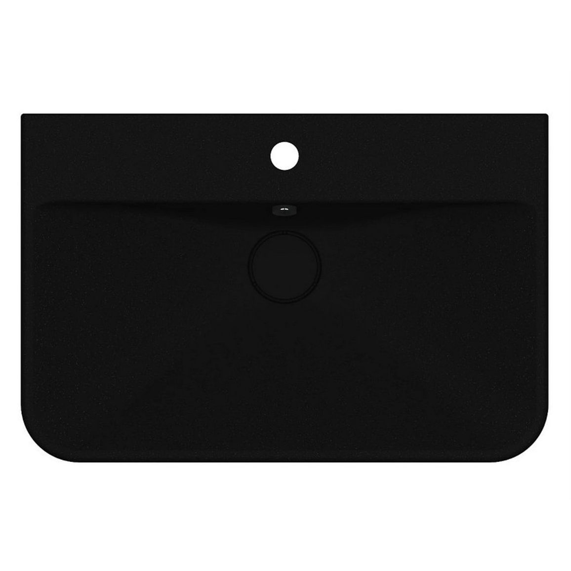 Умивальник CHAMONIX MIRASTONE black shine mirastone Miraggio
