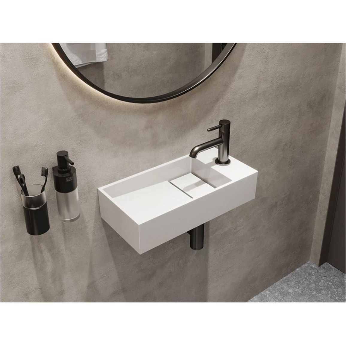 Умивальник TONI 450L miramarble Miraggio Умивальник TONI 450L miramarble Miraggio