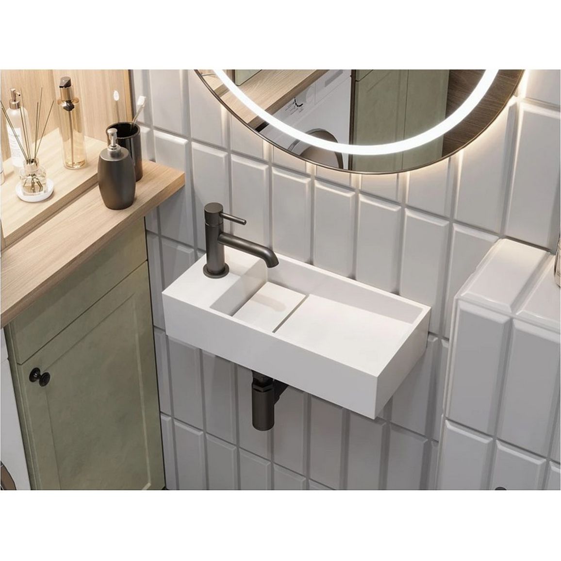 Умивальник TONI 450R miramarble Miraggio