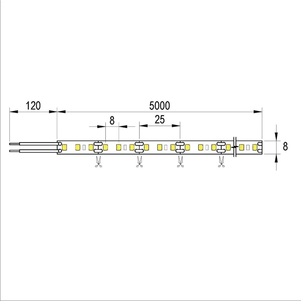 Светодиодная лента Smart 2835 SMD, 120 светодиодов/м, 9,6 Вт, 12 В, тёплый свет, 3000 К Светодиодная лента Smart 2835 SMD, 120 светодиодов/м, 9,6 Вт, 12 В, тёплый свет, 3000 К