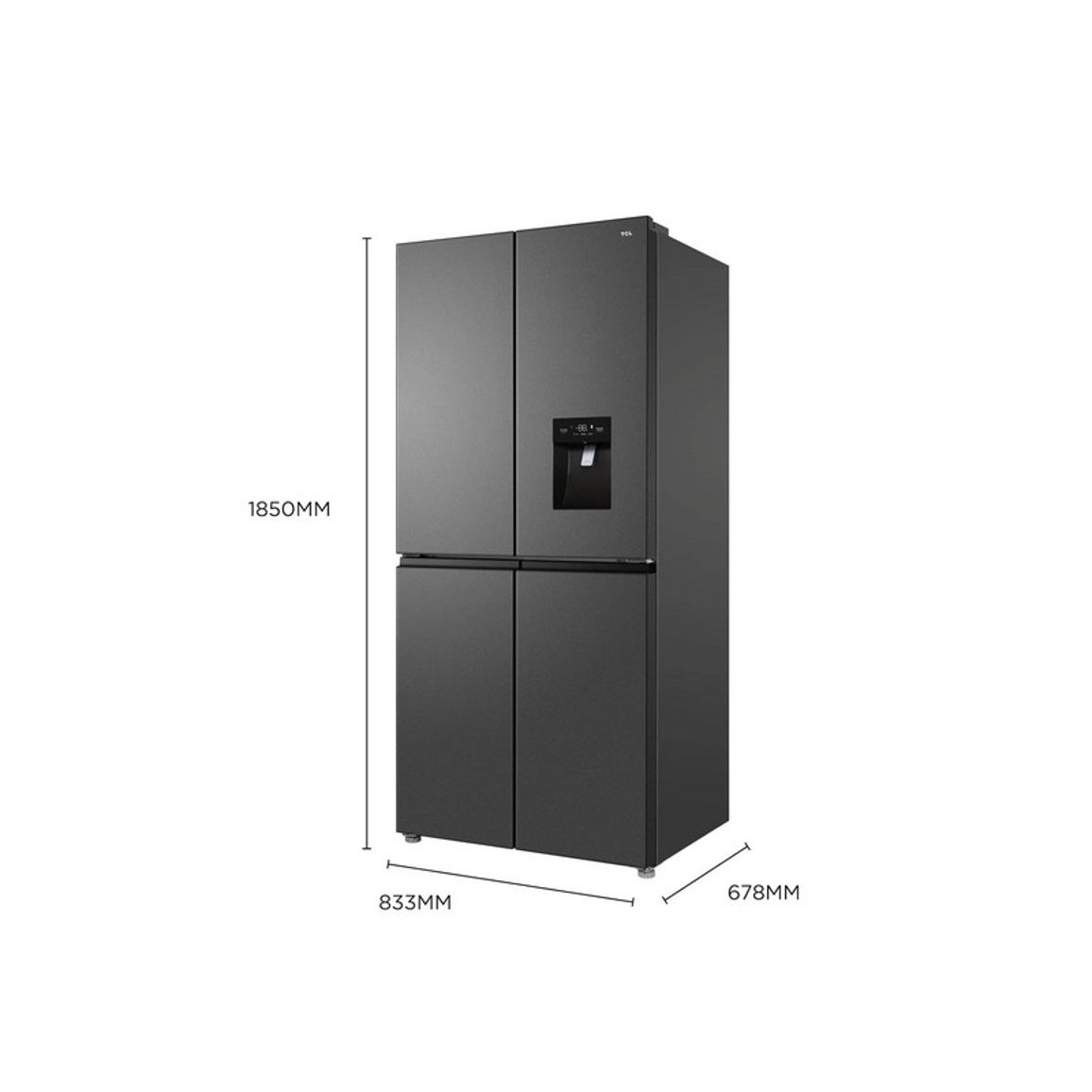 Холодильник SBS RP466CSE1UA диспенсер, нерж, TCL Холодильник SBS RP466CSE1UA диспенсер, нерж, TCL