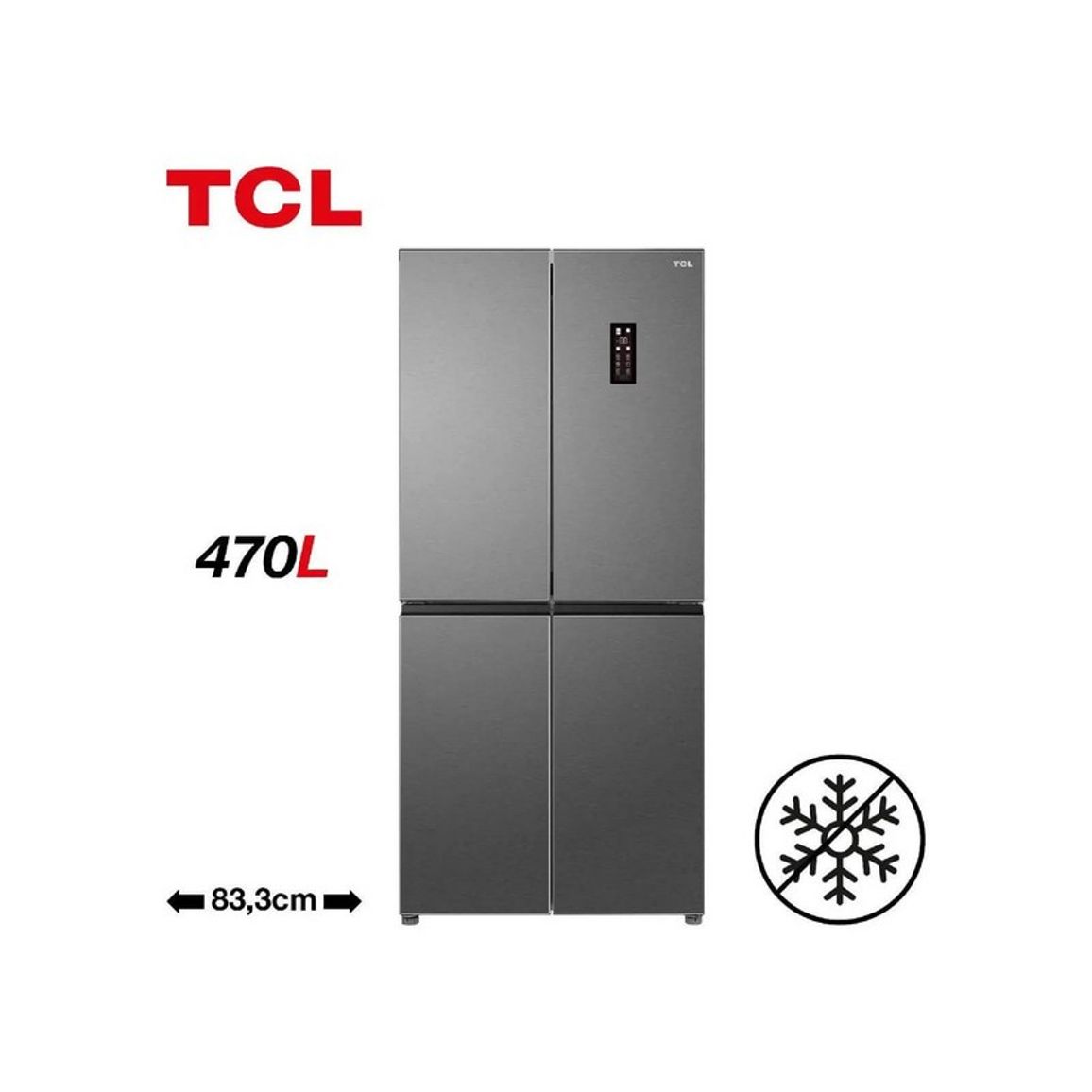 Холодильник багатодверний RP470CXE1UA нерж, TCL Холодильник багатодверний RP470CXE1UA нерж, TCL