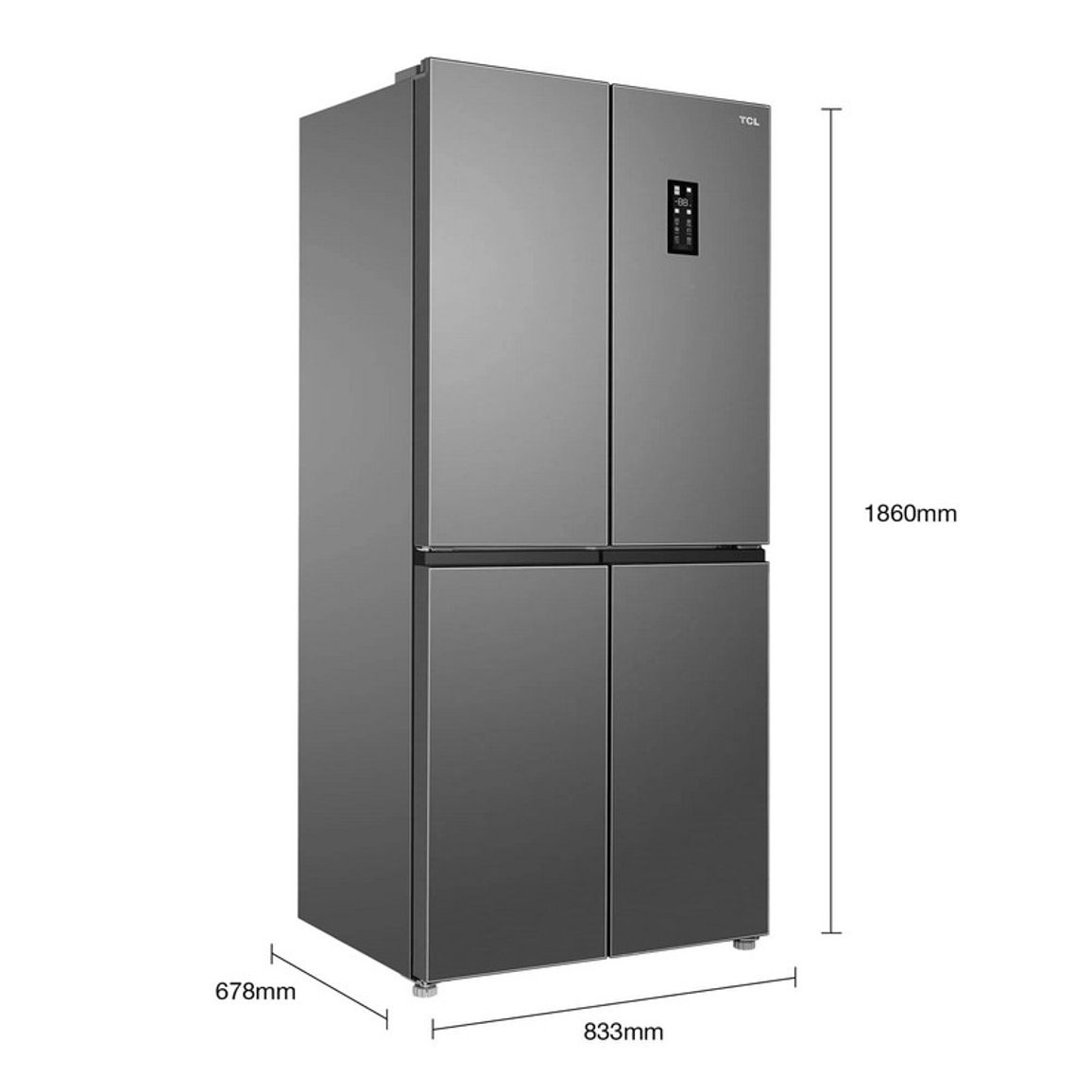 Холодильник багатодверний RP470CXE1UA нерж, TCL Холодильник багатодверний RP470CXE1UA нерж, TCL