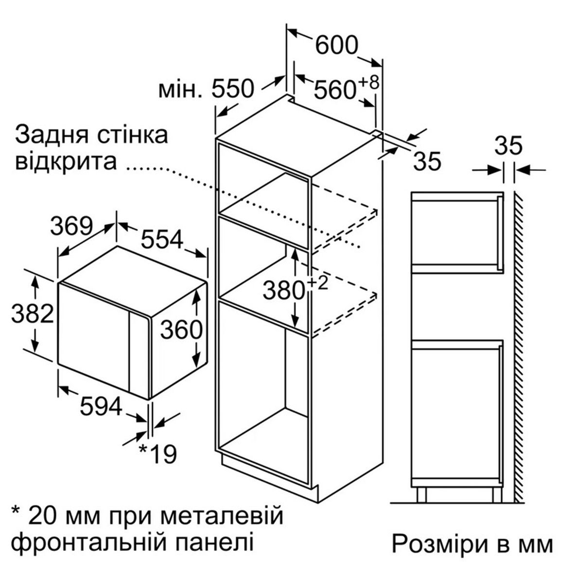 Вбудована микрохвильова піч BEL554MS0 Bosch Вбудована микрохвильова піч BEL554MS0 Bosch