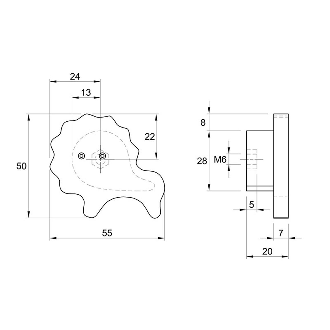 Ручка Ferro Fiori M 0088.01 белый дуб, Лев Ручка Ferro Fiori M 0088.01 белый дуб, Лев