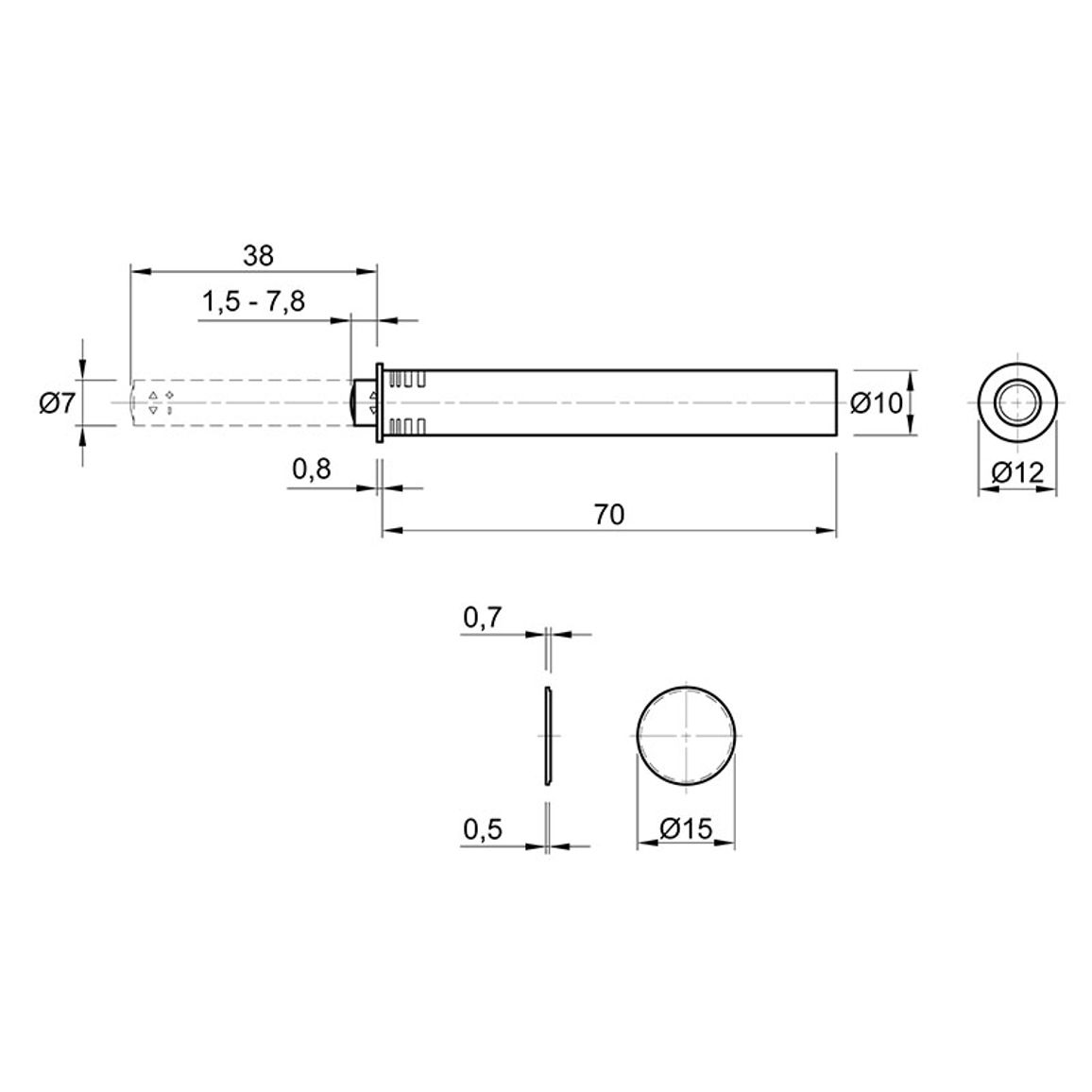 Механизм P2O Magnet, антрацит, врезной, длинный ход (9375986) Hettich 2.0 Механизм P2O Magnet, антрацит, врезной, длинный ход (9375986) Hettich 2.0