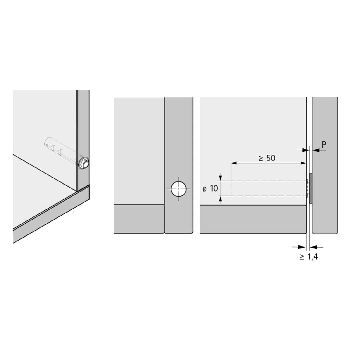 Механизм P2O Magnet, антрацит, врезной, короткий ход (9375983) Hettich 2.0 Механизм P2O Magnet, антрацит, врезной, короткий ход (9375983) Hettich 2.0