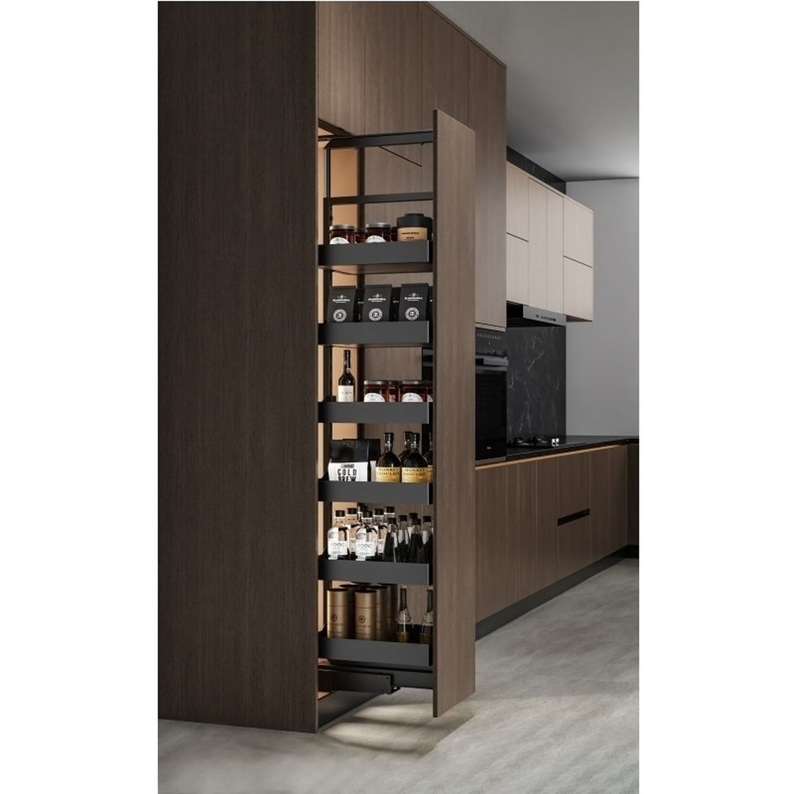 Карго-колона Aster NV 300мм графит 5 корзин 1450-1750 мм Muller Карго-колона Aster NV 300мм графит 5 корзин 1450-1750 мм Muller
