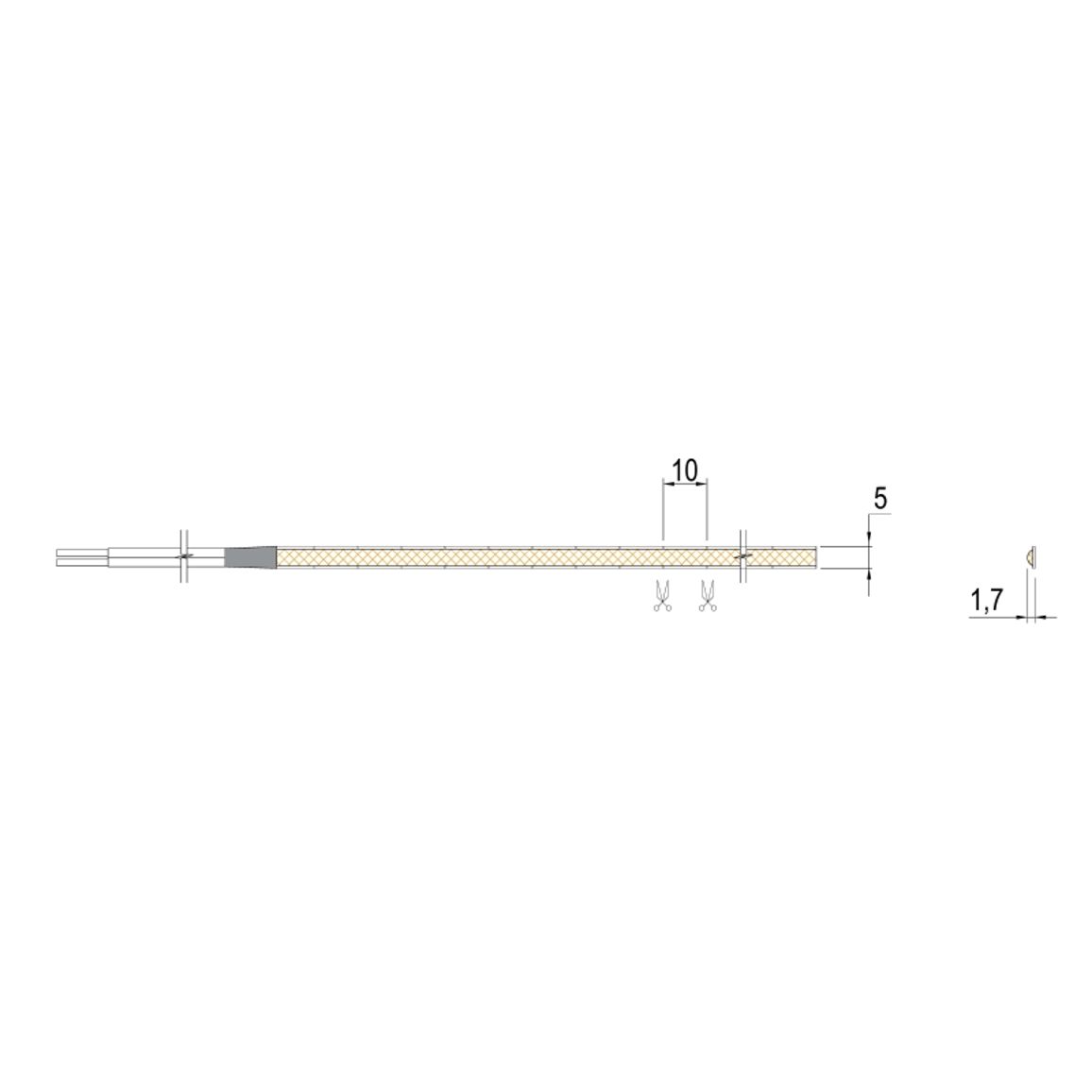 LED-стрічка COB SLIM 5mm, 400 LEDs/m, 7W, 12V, IP20, холодне світло, 6000К LED-стрічка COB SLIM 5mm, 400 LEDs/m, 7W, 12V, IP20, холодне світло, 6000К