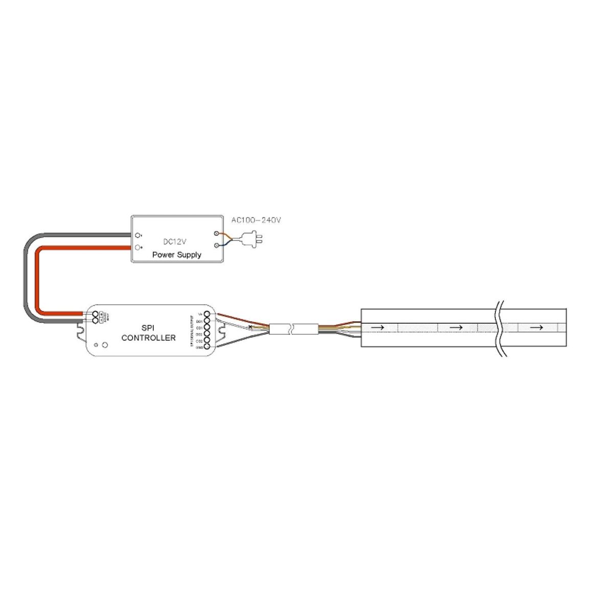 Neon-стрічка адресна, SMD 4040, 10W, 12V, IP65, 10х10 mm, RGB Neon-стрічка адресна, SMD 4040, 10W, 12V, IP65, 10х10 mm, RGB