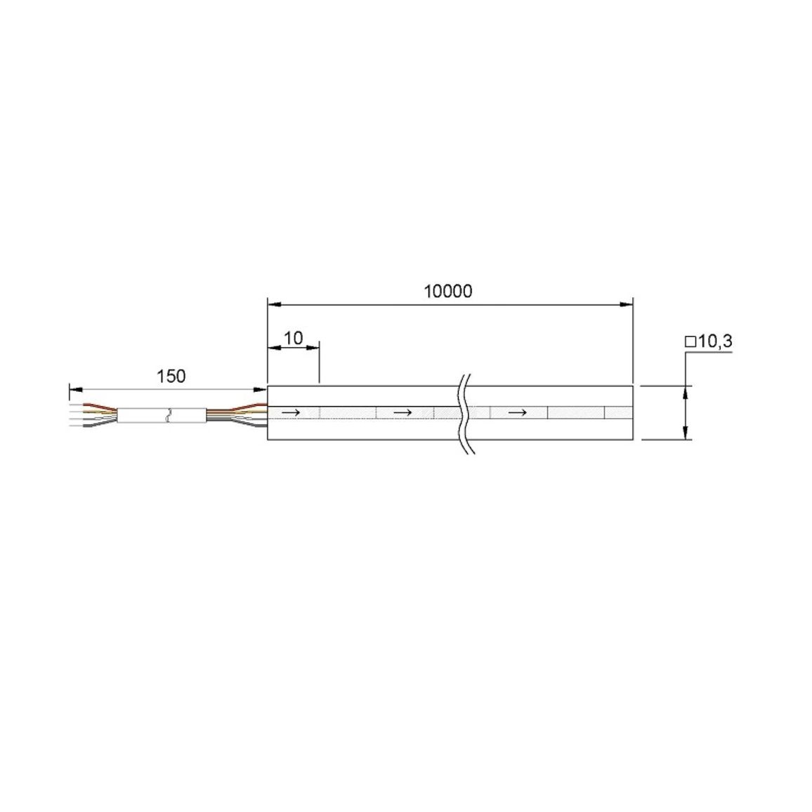 Neon-стрічка адресна, SMD 4040, 10W, 12V, IP65, 10х10 mm, RGB Neon-стрічка адресна, SMD 4040, 10W, 12V, IP65, 10х10 mm, RGB