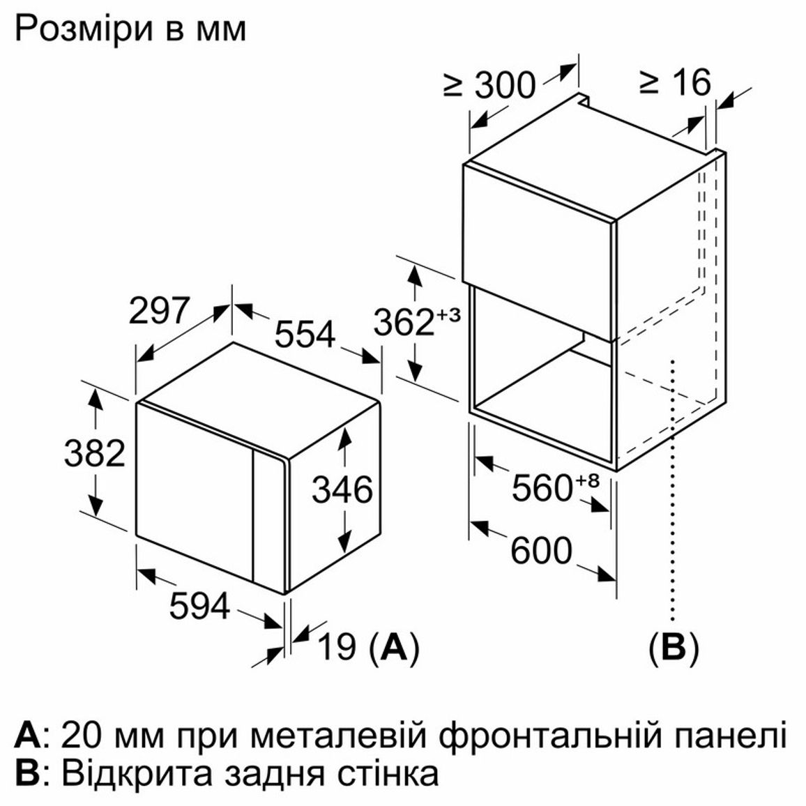 Вбудована мікрохвильова піч чорна нерж.сталь BFL524MH2 Bosch Вбудована мікрохвильова піч чорна нерж.сталь BFL524MH2 Bosch