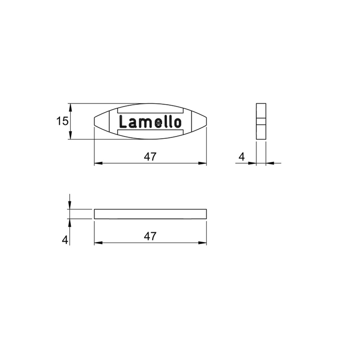 Ламель 47х15х4 мм, деревянная, величина 0, Lamello Ламель 47х15х4 мм, деревянная, величина 0, Lamello