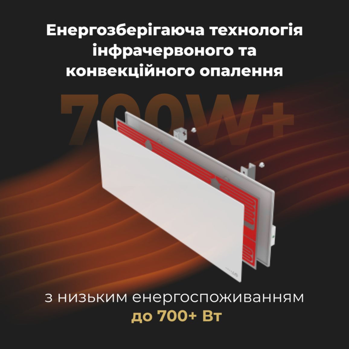 Обігрівач Premium Eco Smart Heater, 700W, GH1S (AGH0001S) AENO