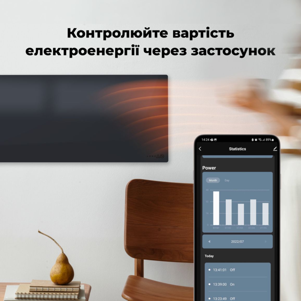 Обігрівач Premium Eco Smart Heater, 700W, GH2S (AGH0002S) AENO